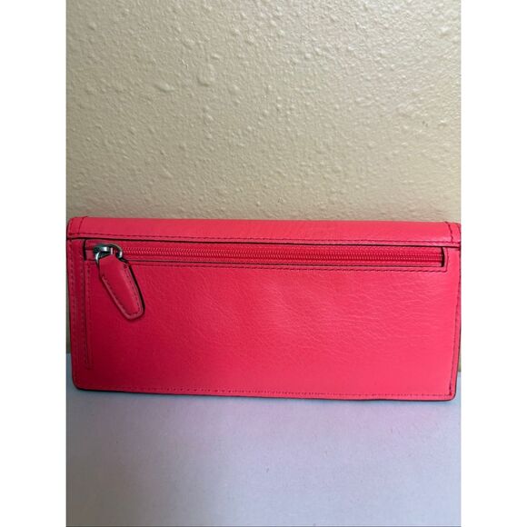 Coach New York Slim Leather Continental Wallet in Bright Pink - Picture 3 of 11